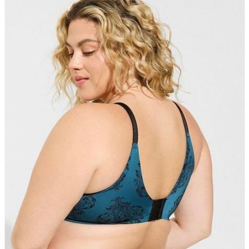 Torrid Curve Push Up Bra Size 42ddd 42f Blue Blac… - image 2